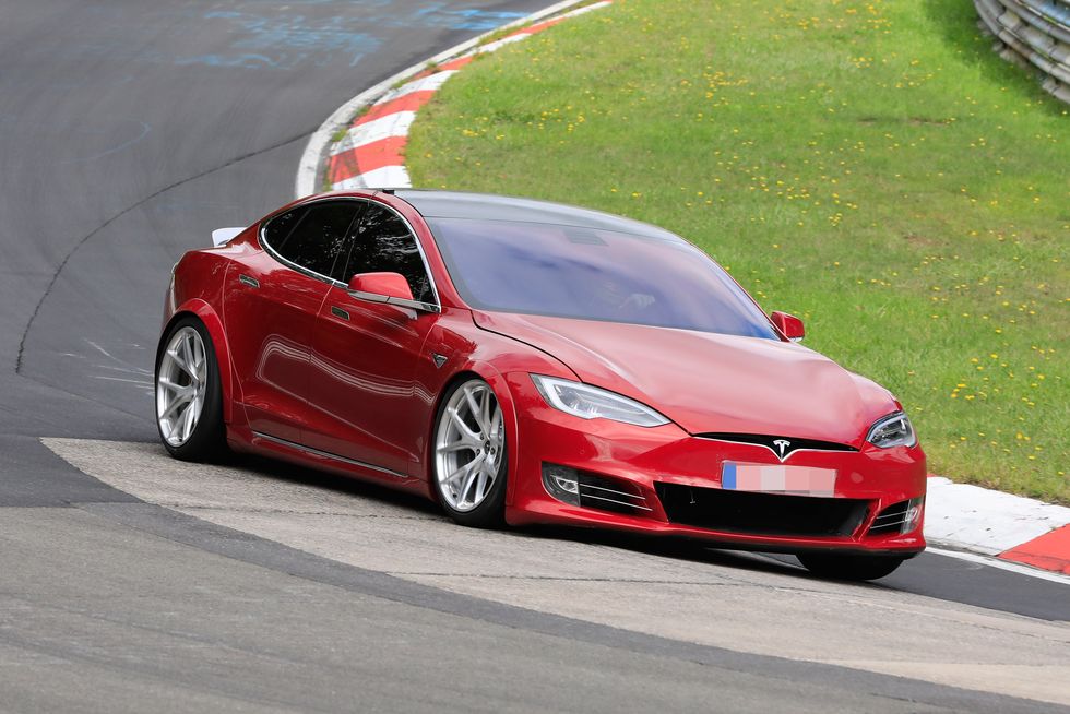 Tesla Plaid testing on the Nürburgring